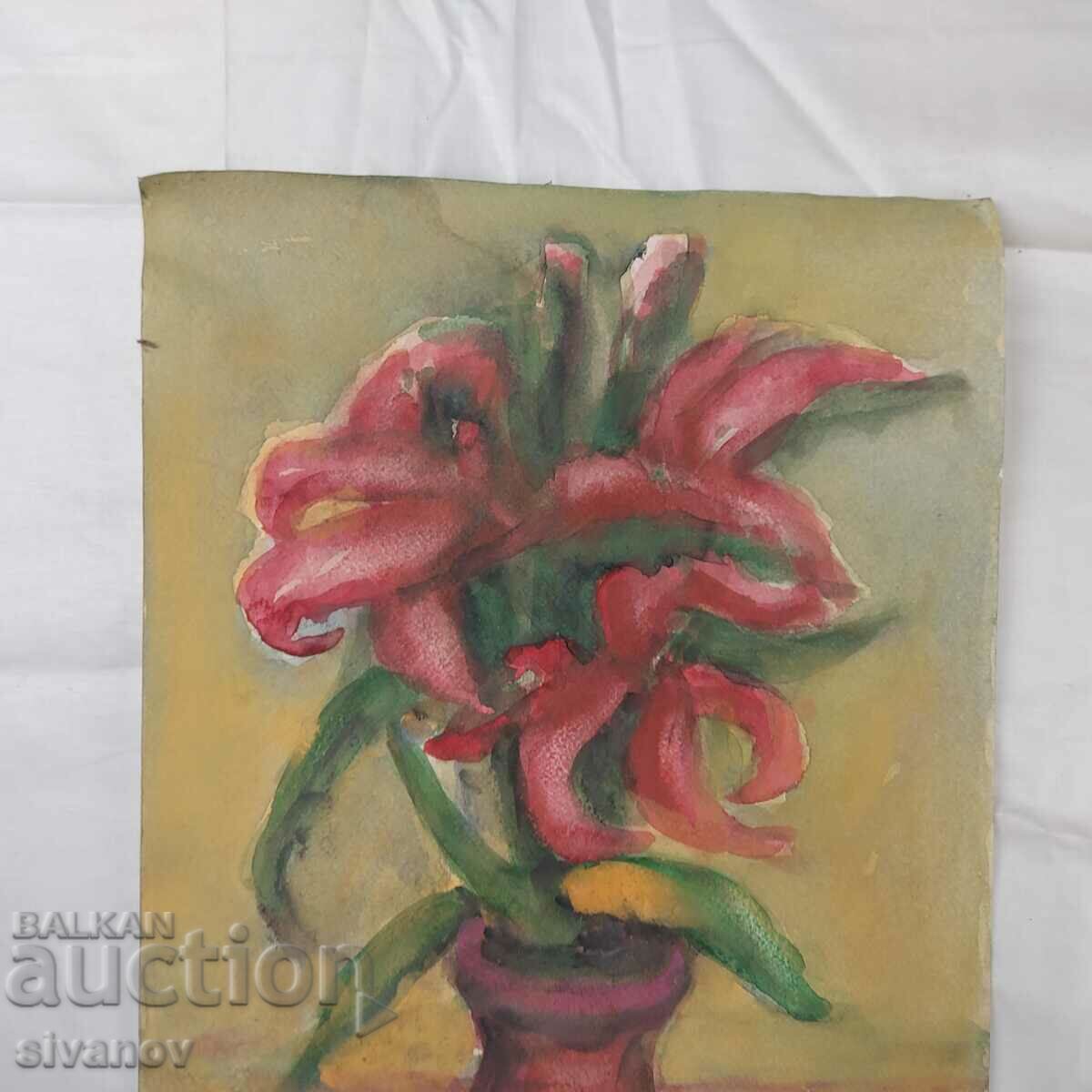 Δημοπρασία Ενδιαφέρουσα παλιά ζωγραφική με ακουαρέλα νεκρή φύση SG2022 Δημοπρασία Ενδιαφέρουσα παλιά ζωγραφική με ακουαρέλα νεκρή φύση SG2022