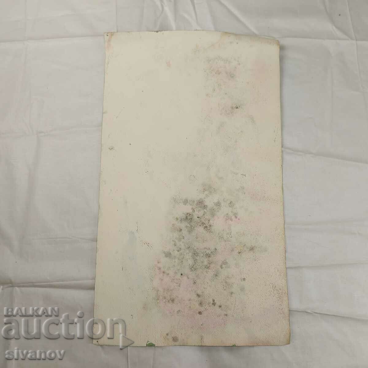 Ενδιαφέρουσα παλιά ζωγραφική με ακουαρέλα νεκρή φύση SG2022 - 5 Ενδιαφέρουσα παλιά ζωγραφική με ακουαρέλα νεκρή φύση SG2022 - 5