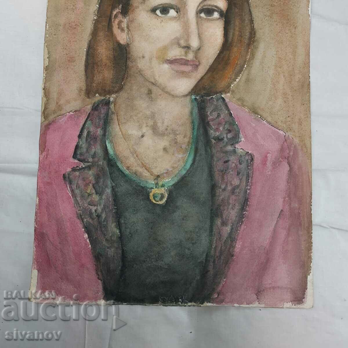 Delivery of Interesting old painting watercolor portrait SG2025 Delivery of Interesting old painting watercolor portrait SG2025