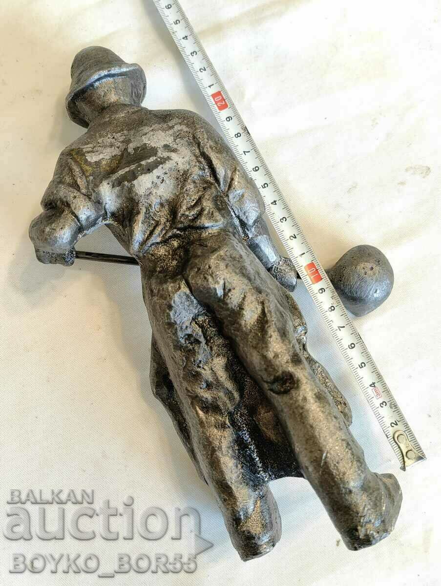 Auction Large Solid Metal Russian USSR Sculpture Statuette Figure Auction Large Solid Metal Russian USSR Sculpture Statuette Figure