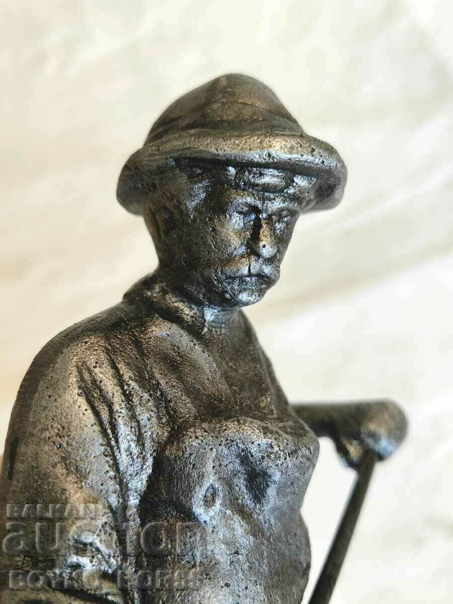 Large Solid Metal Russian USSR Sculpture Statuette Figure - 5 Large Solid Metal Russian USSR Sculpture Statuette Figure - 5