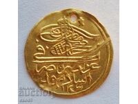 Rare gold coin, 1/2 Zeri Mahbub 1143