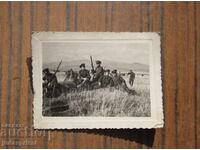 WWI Kingdom of Bulgaria old military photo soldiers with rifles