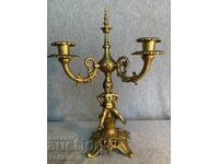 bronze baroque candlestick