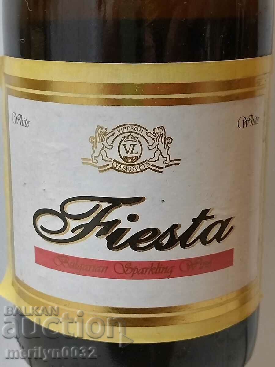 Bottle of champagne Fiesta wine vintage 2005 UNPRINTED with price 46.00 BGN | € 23.52