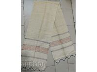 Old handwoven cloth 205/38cm kenar embroidery lace