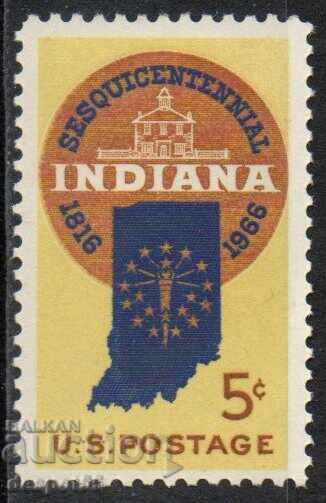 1966. SUA. 150 de ani de la statutul de stat Indiana.