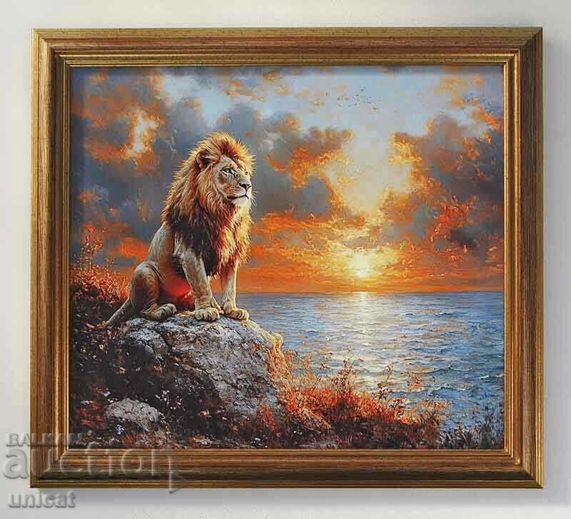 Lion on the seashore