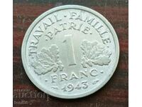 Franța 1 Franc 1943 - Guvernul Vichy