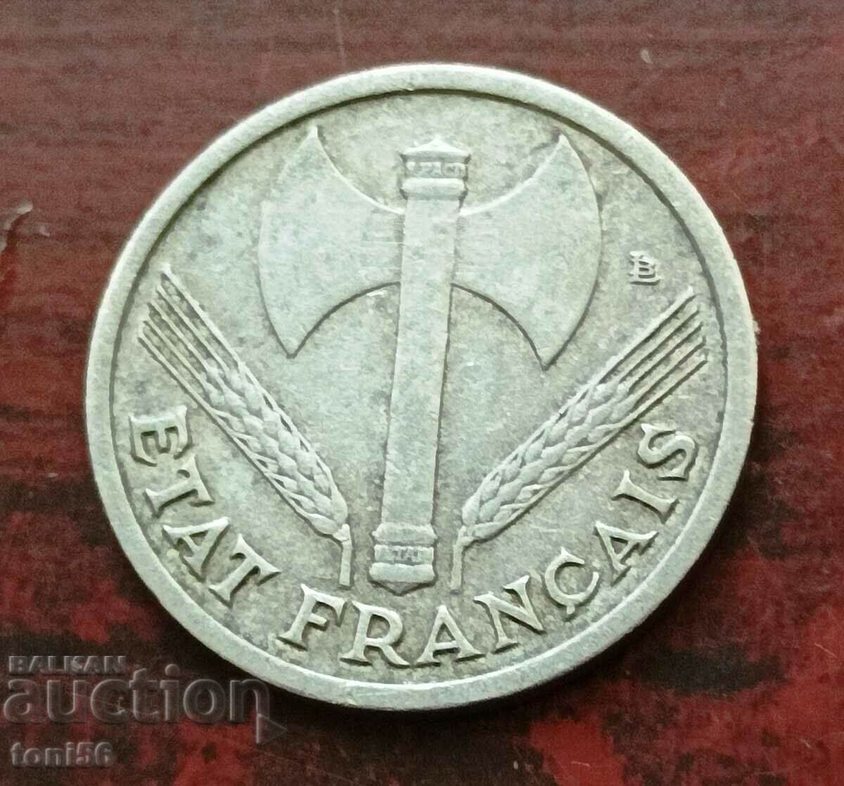 Franța 1 franc 1944 cu preț 1.50 BGN | € 0.77