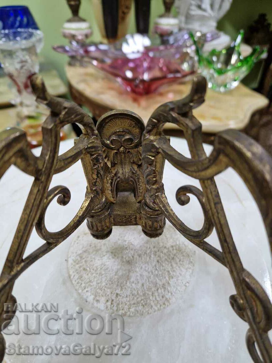 A rare antique French bronze piano candle holder - 6 A rare antique French bronze piano candle holder - 6