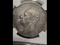 5 лева 1892 г. AU55 NGC