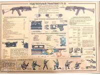 Old military teaching aid, diagram of GP - 25.