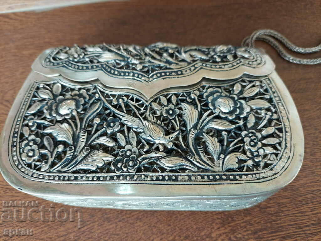 Sachan silver ladies bag, rich inlay Sachan silver ladies bag, rich inlay