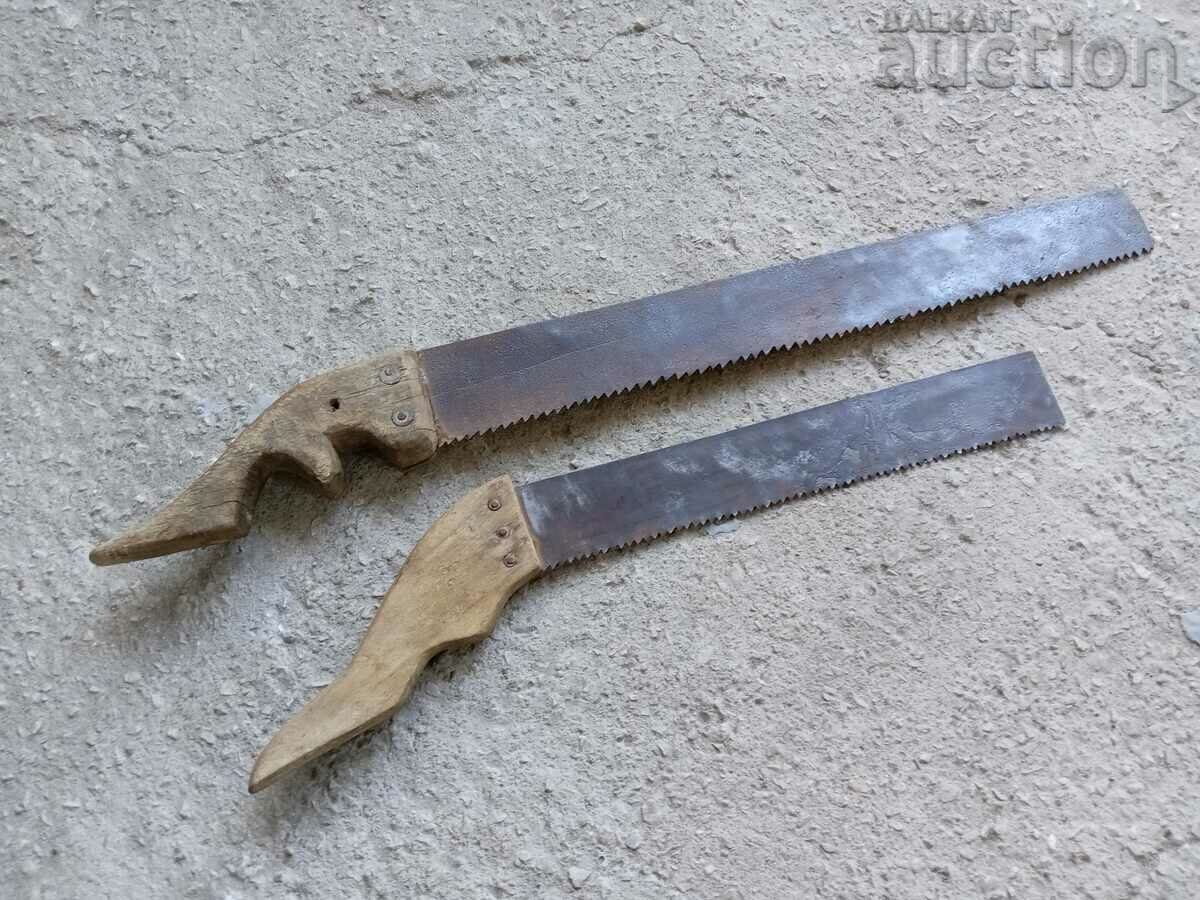 antique primitive woodworking saw lot - 5 antique primitive woodworking saw lot - 5