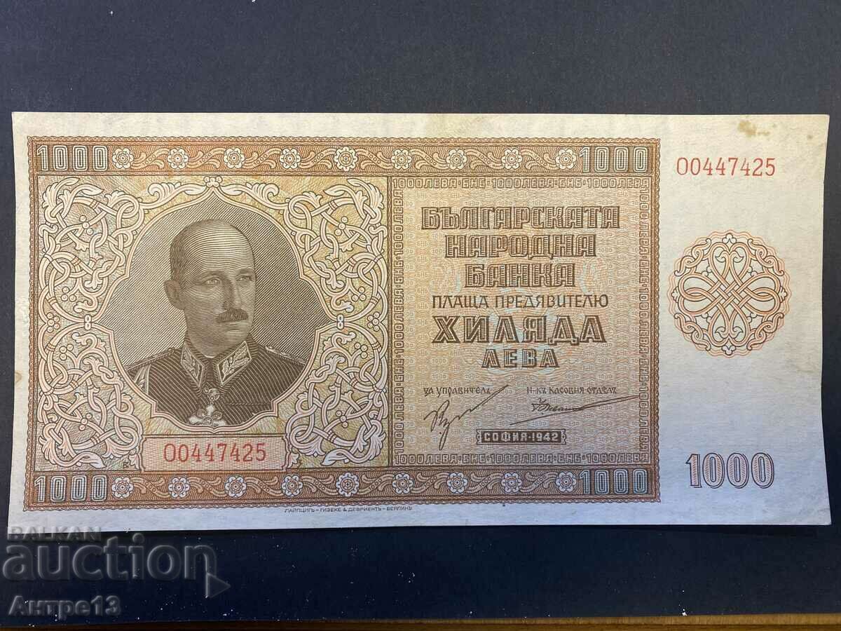 Bancnota 1000 BGN 1942