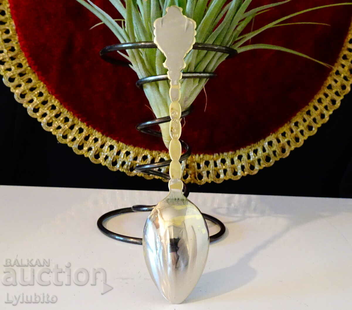 Auction Silver plated coffee spoon. Auction Silver plated coffee spoon.