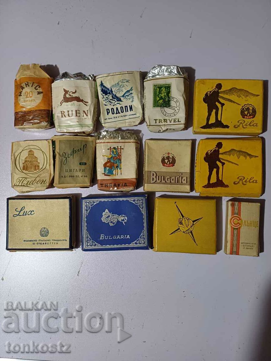 Empty cigarette boxes