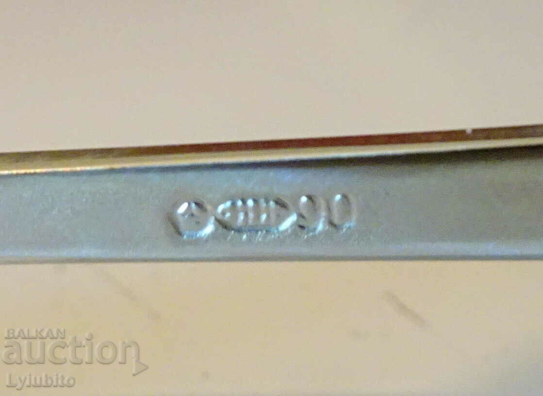 Dutch silver plated spoon. - 5 Dutch silver plated spoon. - 5