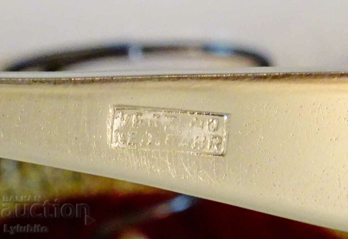 Silver-plated spoon, embossed flowers. - 5