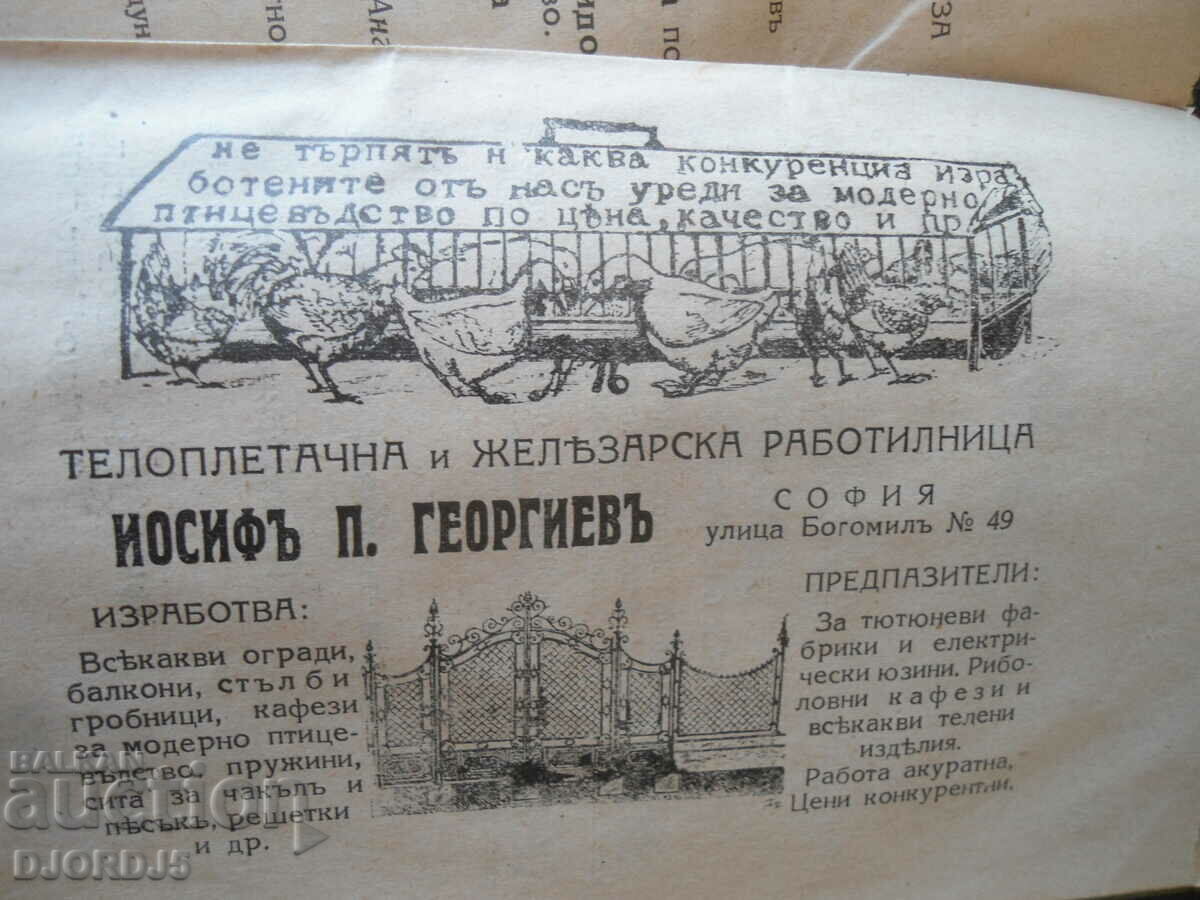 Auction  DISEASES OF DOMESTIC BIRDS, Dr. B. Nachevu, 1927