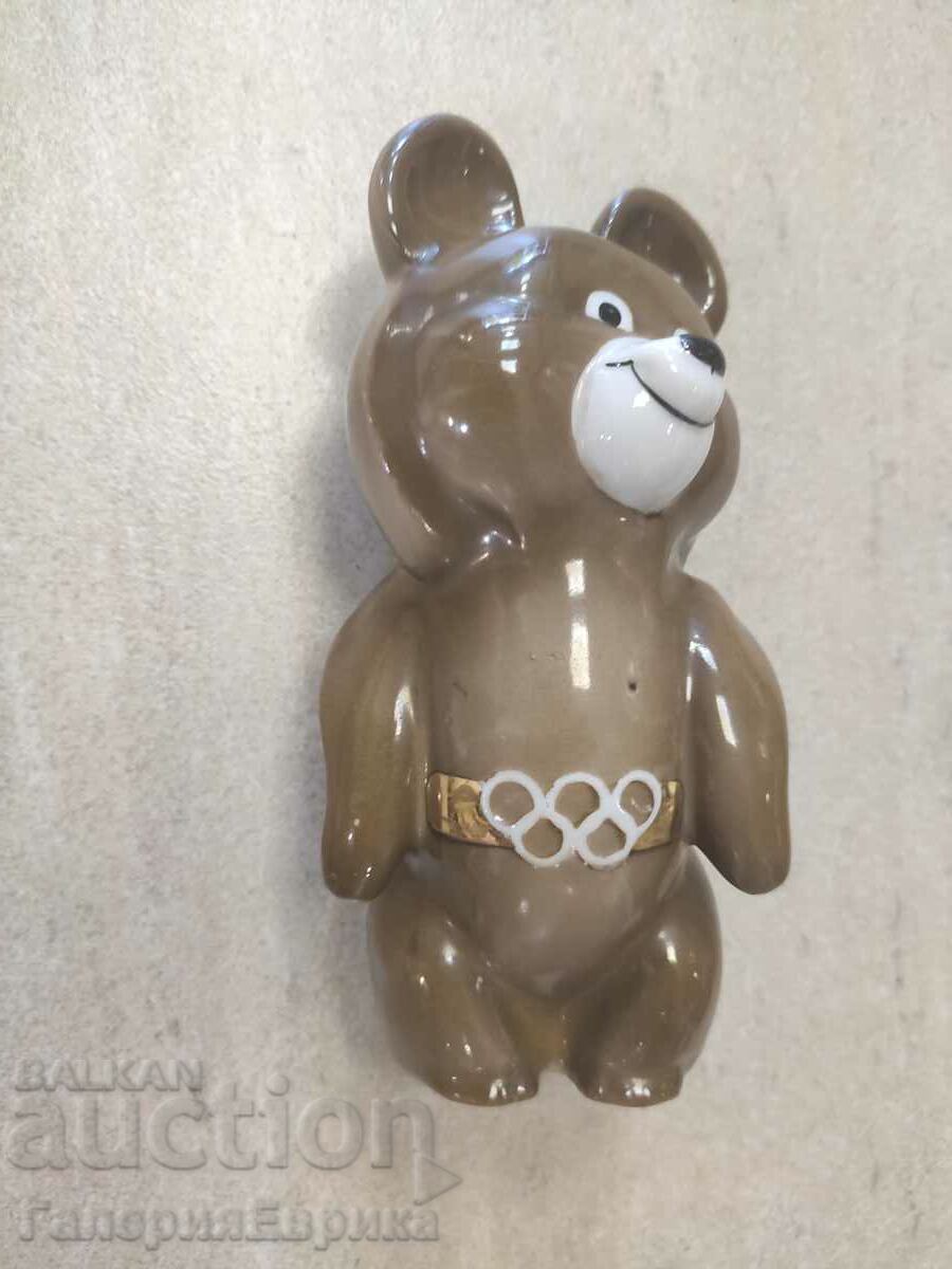 Porcelain figurine Misha the Bear Olympiad 1980 with price 74.00 BGN | € 37.84 Porcelain figurine Misha the Bear Olympiad 1980 with price 74.00 BGN | € 37.84