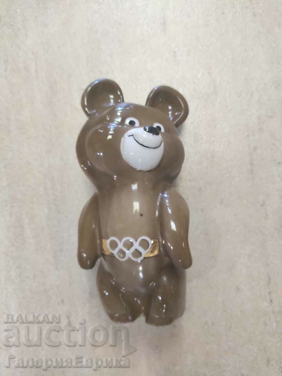 Porcelain figurine Misha the Bear Olympiad 1980