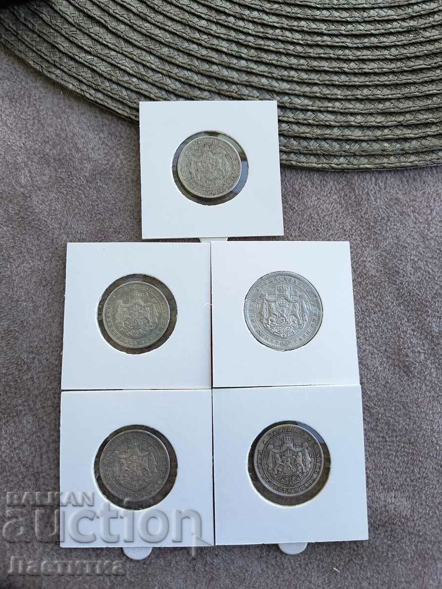 Lot de 5 monede 1923