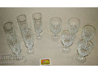 Lot of 10 glass wine glasses: 5 - white 5 - red, preserved