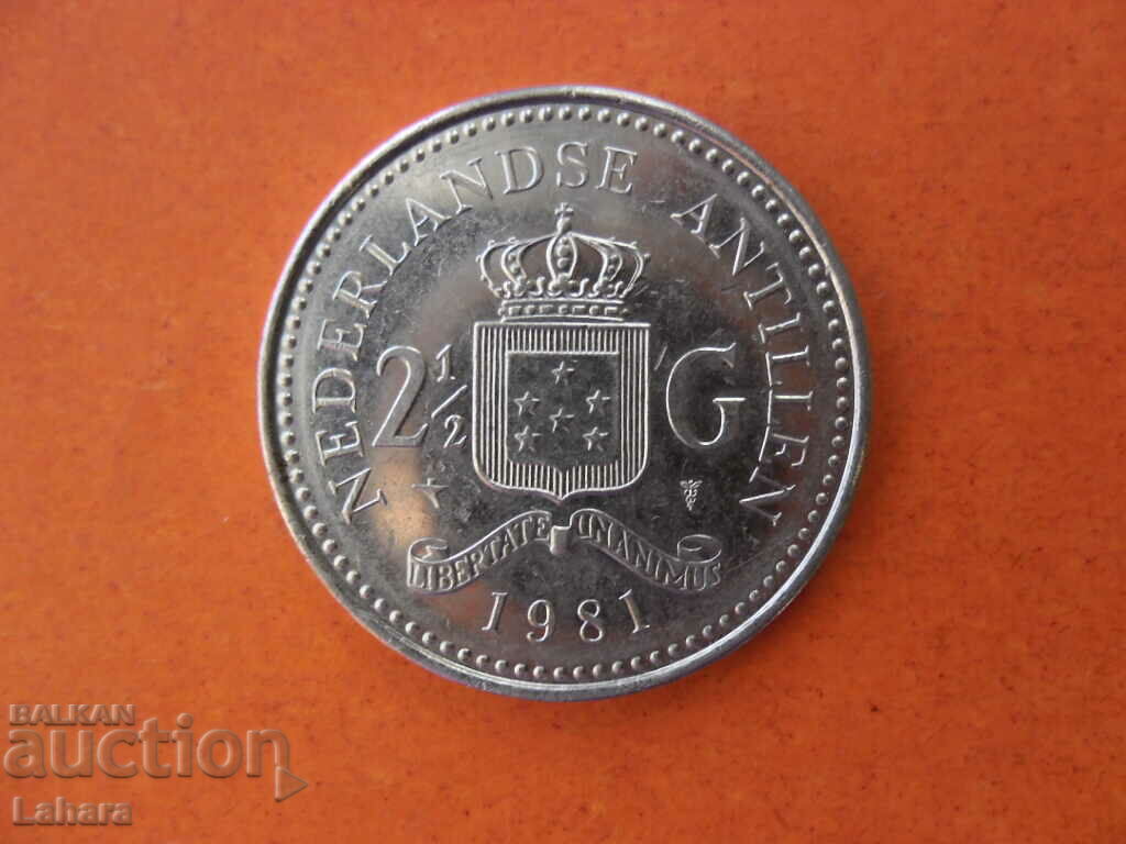 2 1/2 guilders 1981 Netherlands Antilles, Netherlands