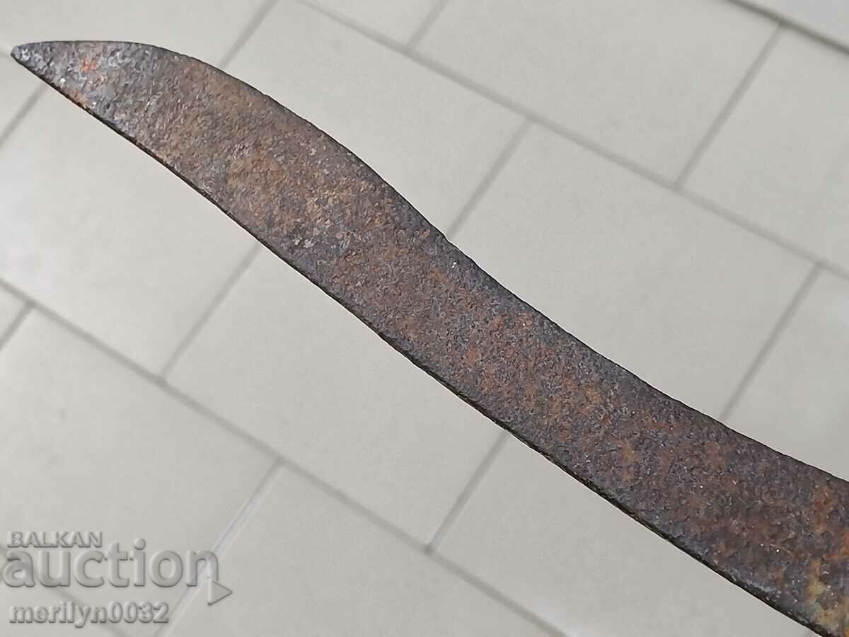 Shepherd's knife with scallions made of horn without a kaniya blade primitive - 5