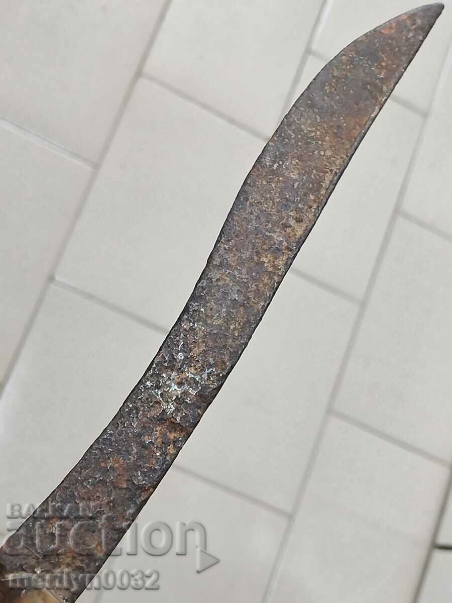 Shepherd's knife with scallions made of horn without a kaniya blade primitive - 6