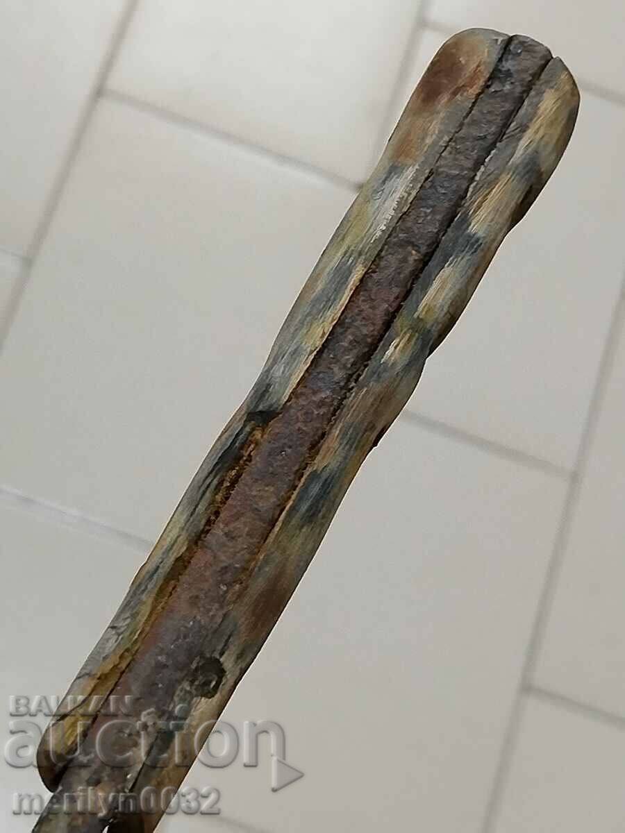 Shepherd's knife with scallions made of horn without a kaniya blade primitive - 7