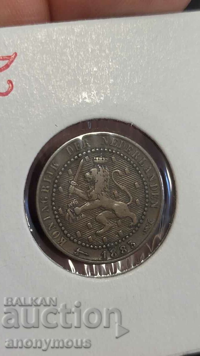 Monedă de cupru Olanda 1883 1 cent cu preț 20.00 BGN | € 10.23 Monedă de cupru Olanda 1883 1 cent cu preț 20.00 BGN | € 10.23