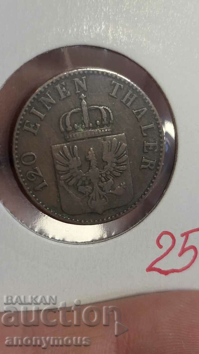 Copper coin Prussia 1858 3 pfenning with price 25.00 BGN | € 12.78 Copper coin Prussia 1858 3 pfenning with price 25.00 BGN | € 12.78