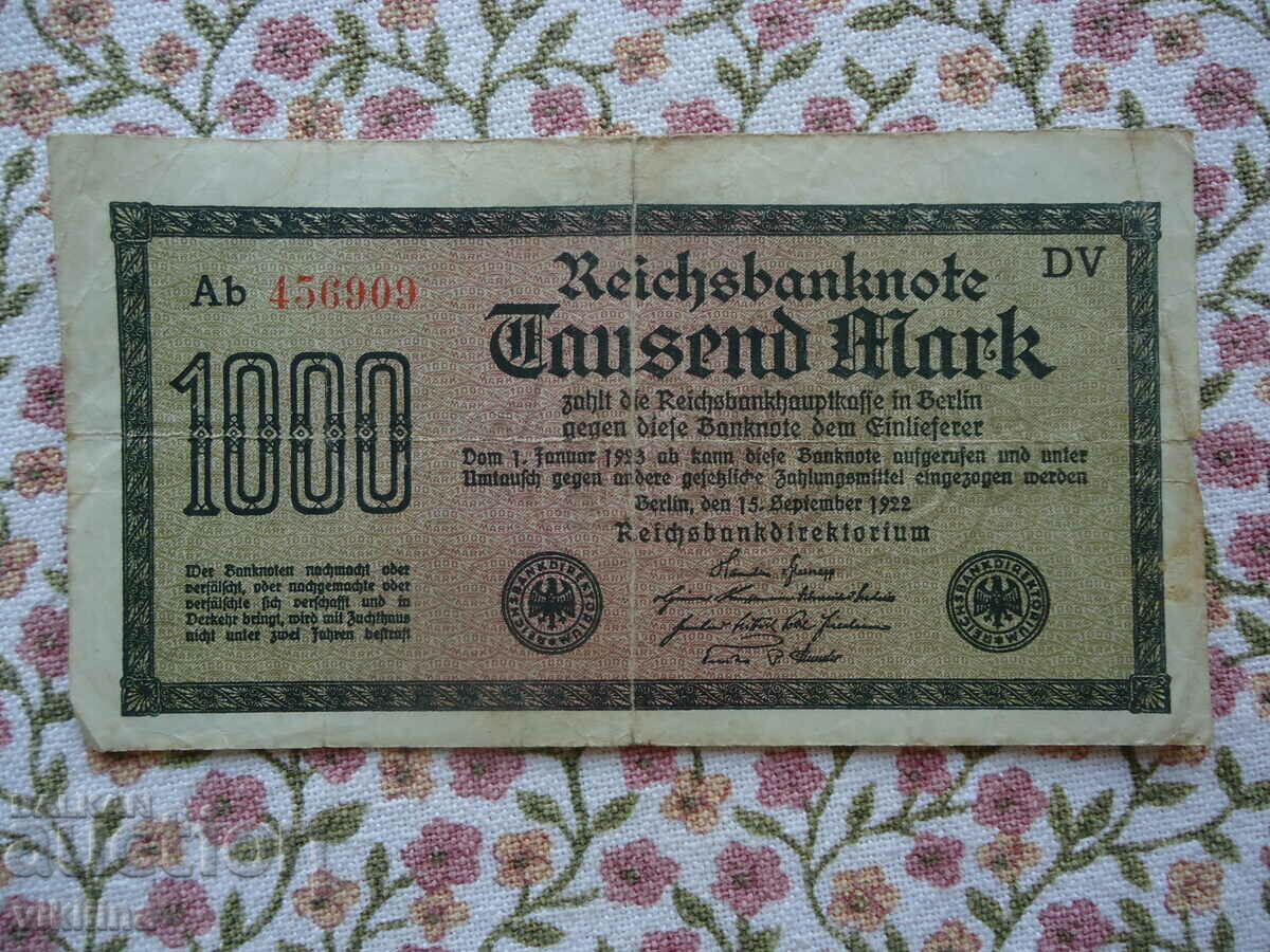 1000 μάρκα 1922