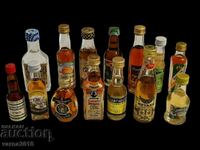 Lot 14 Count Mini Old Collectible Alcohol Bottles