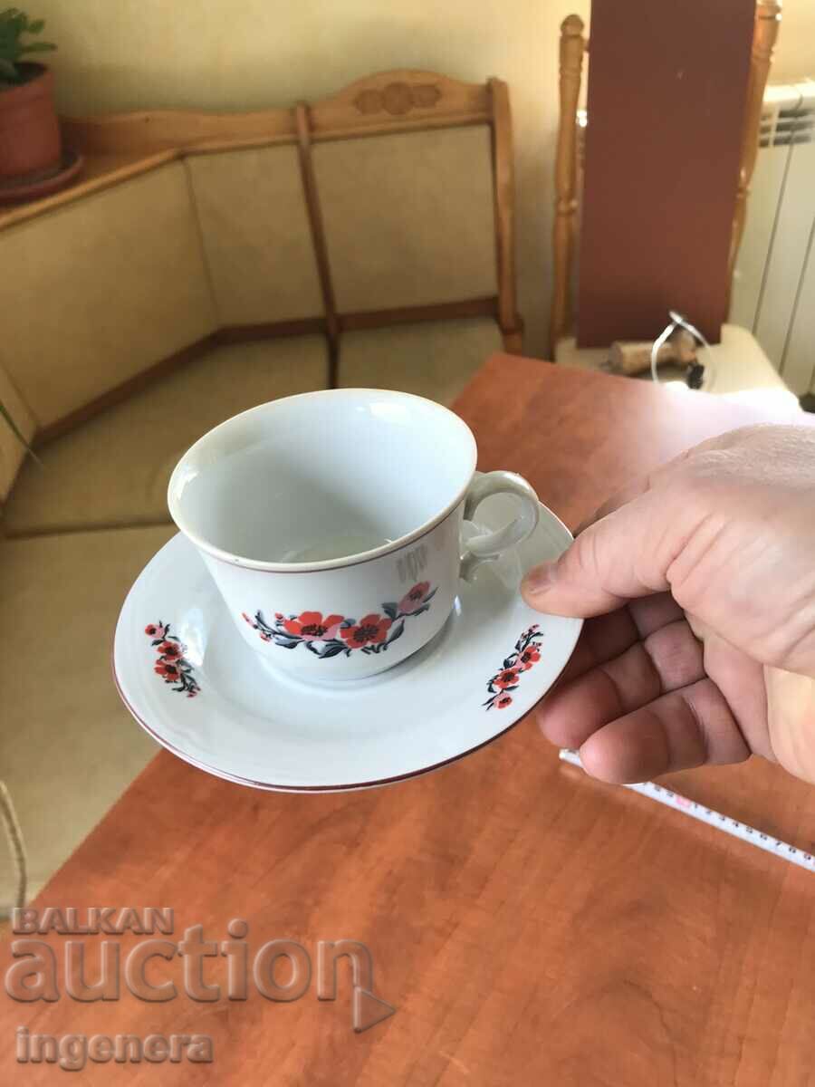 PORCELAIN CUP PLATE SET-BULGARIA with price 8.00 BGN | € 4.09 PORCELAIN CUP PLATE SET-BULGARIA with price 8.00 BGN | € 4.09