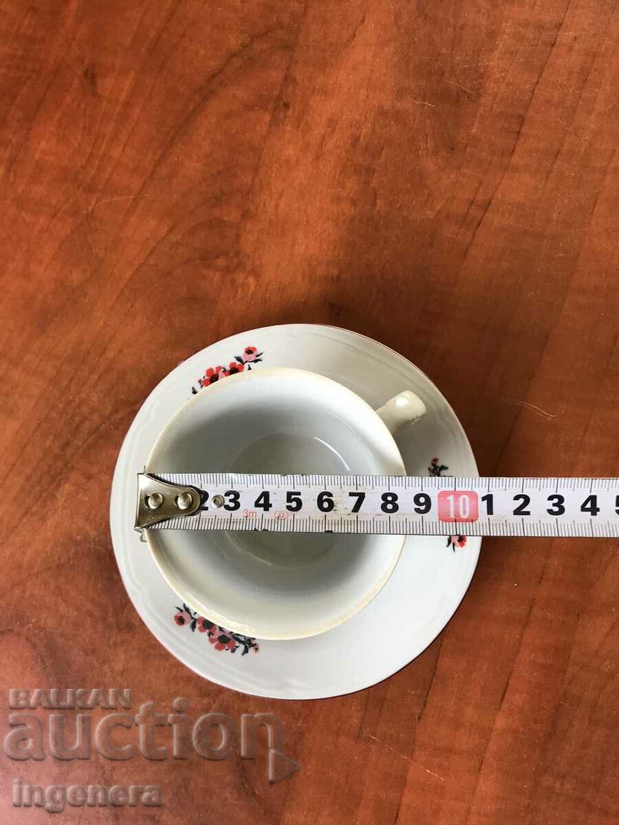 PORCELAIN CUP PLATE SET-BULGARIA - 6 PORCELAIN CUP PLATE SET-BULGARIA - 6