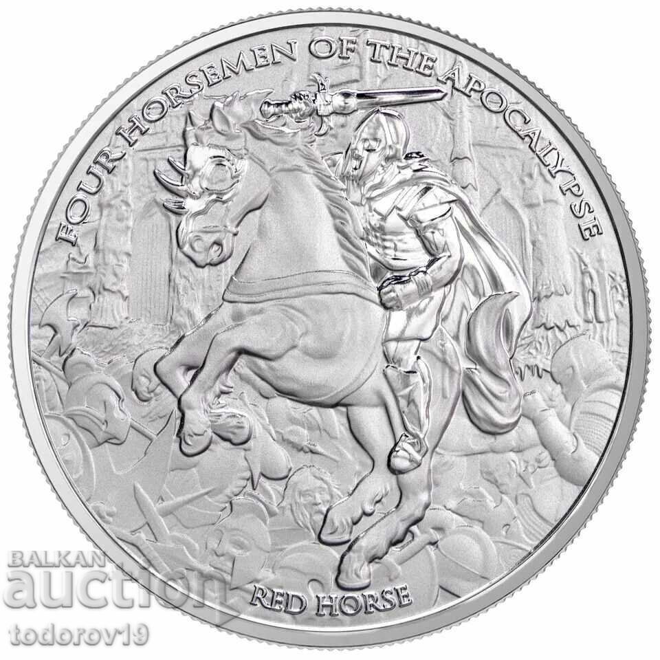 1 oz Silver - The Red Horse of the Apocolypse 2024 1 oz Silver - The Red Horse of the Apocolypse 2024