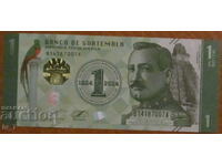 1 QUETZAL 2024 - UNC, GUATEMALA - Anniversary Banknote