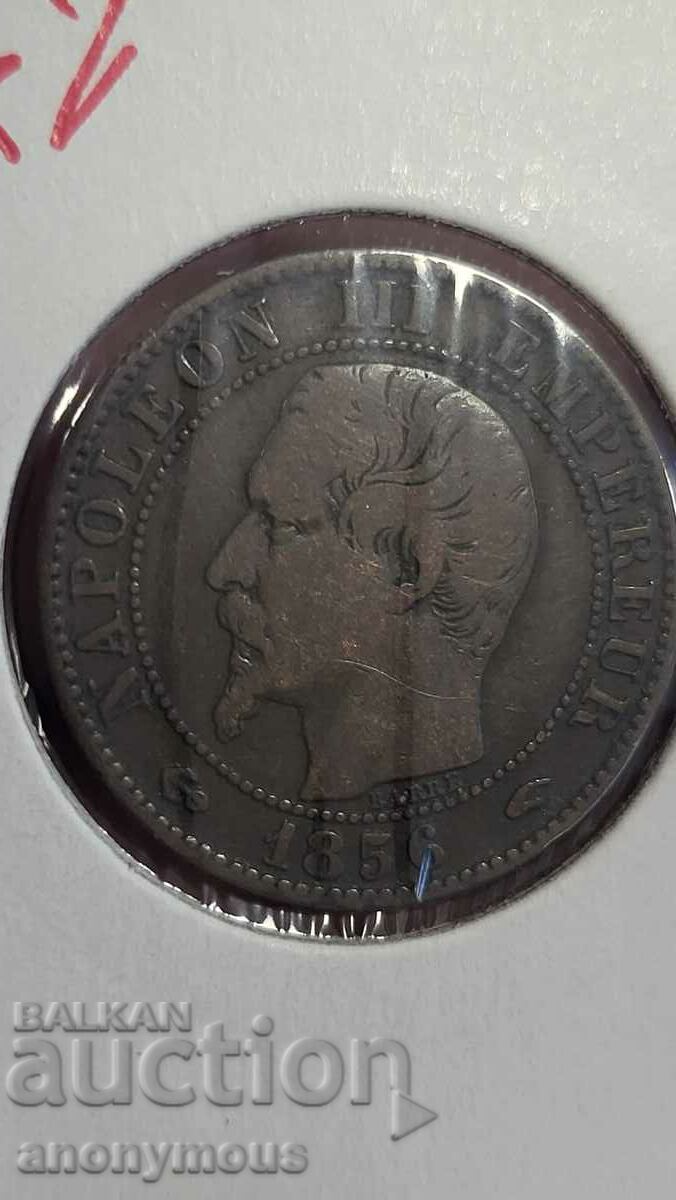 Copper coin France Napoleon 3rd 1856 5 centimes with price 13.00 BGN | € 6.65 Copper coin France Napoleon 3rd 1856 5 centimes with price 13.00 BGN | € 6.65