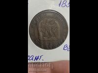 Copper coin France Napoleon 3rd 1855 10 centimes