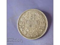 1913 Monedă 50 de cenți Ferdinand Argint Argint Bulgaria