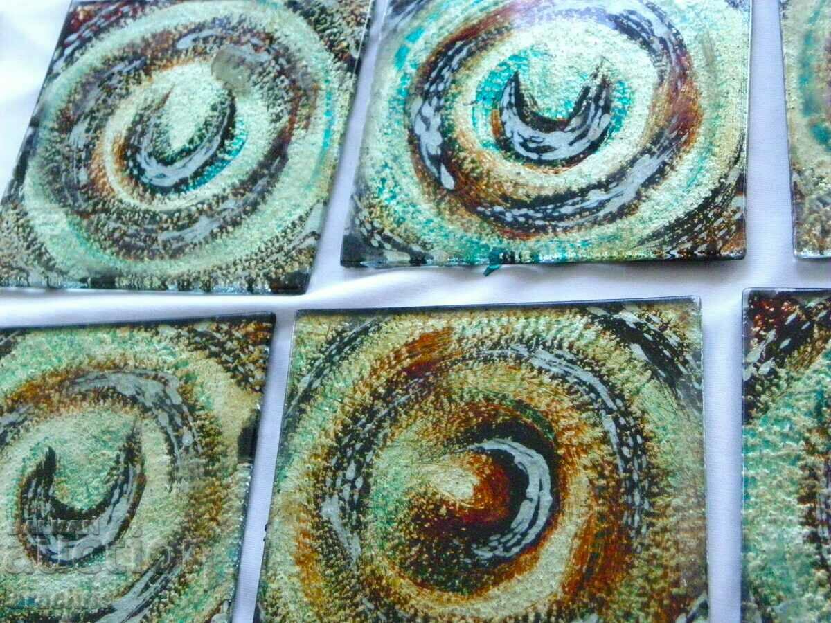 Handmade glass drink holders with price 70.00 BGN | € 35.79 Handmade glass drink holders with price 70.00 BGN | € 35.79