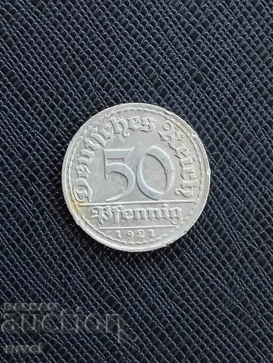 Германия 50 пфенига 1921 г.