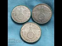 2 timbre 1937, 1938, 1939 perfect