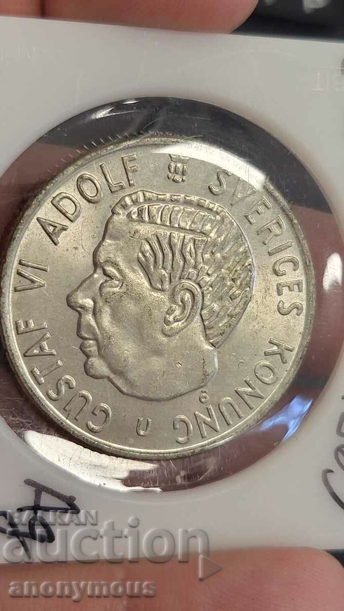 Silver coin Sweden 1965 2 kroner, crowns