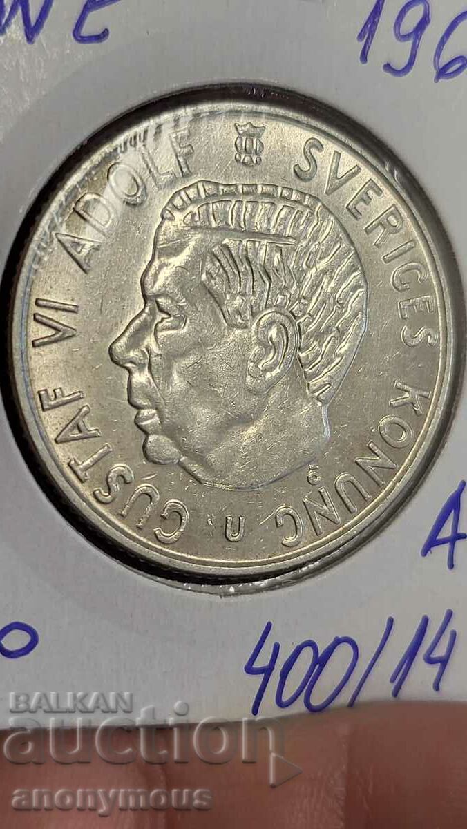 Silver coin Sweden 1966 2 kroner, crowns