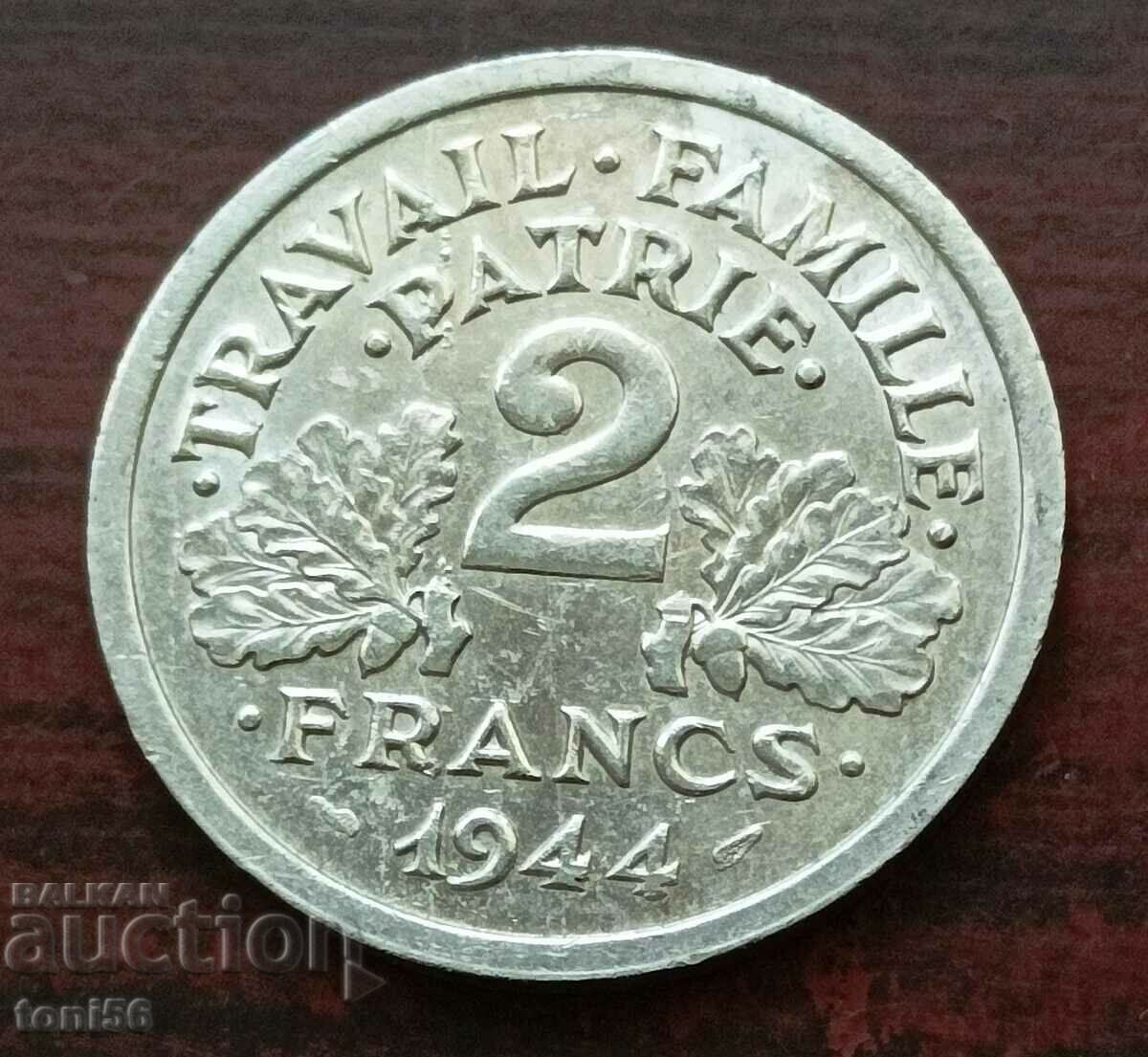 Franta 2 Franci 1944 "B" - Guvernul Vichy